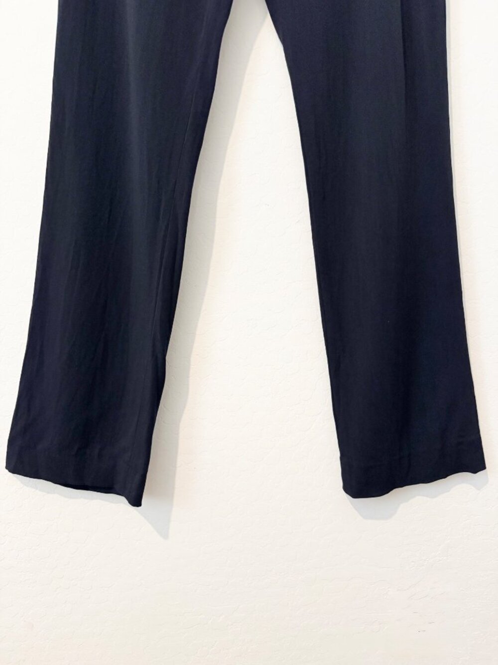 Theory Mandarin Wool Silk Blend Sailor Trouser Pants Quiet Luxury Navy Blue 8 - Picture 6 of 10